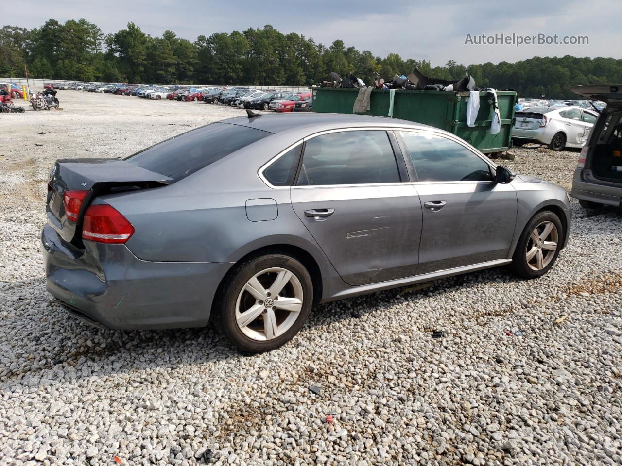 2012 Volkswagen Passat Se Silver vin: 1VWBH7A35CC058172