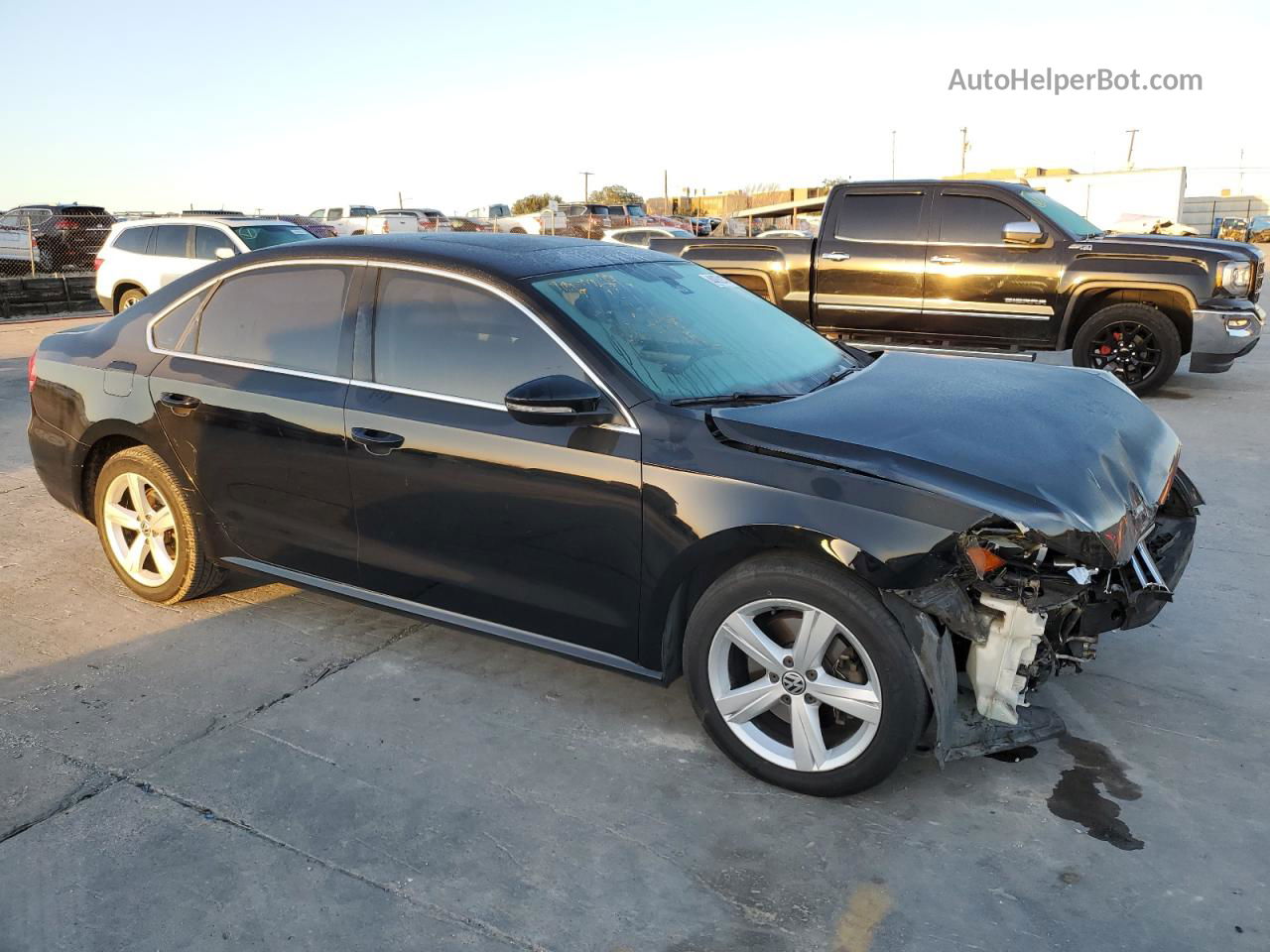 2012 Volkswagen Passat Se Black vin: 1VWBH7A35CC063887