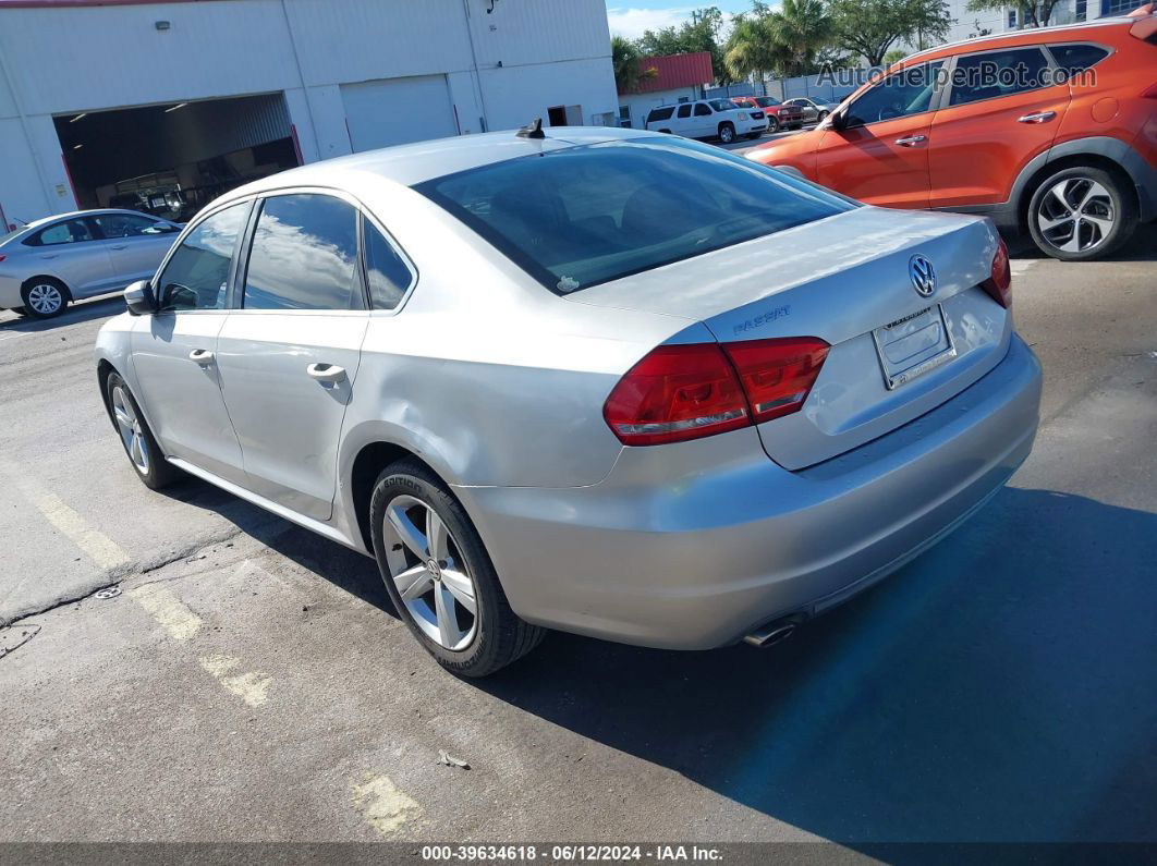 2013 Volkswagen Passat 2.5l Se Silver vin: 1VWBH7A35DC062272