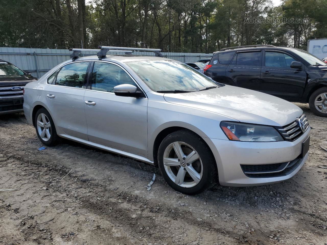 2013 Volkswagen Passat Se Silver vin: 1VWBH7A35DC066533