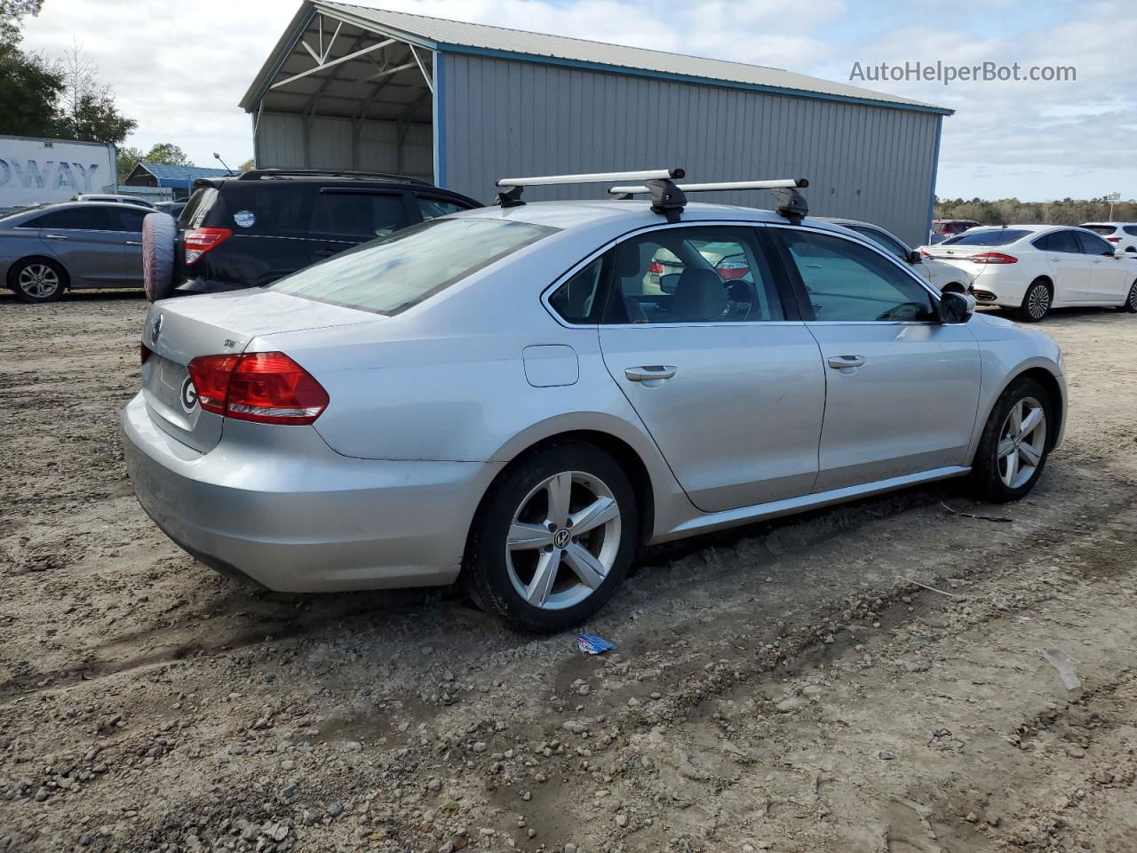 2013 Volkswagen Passat Se Silver vin: 1VWBH7A35DC066533