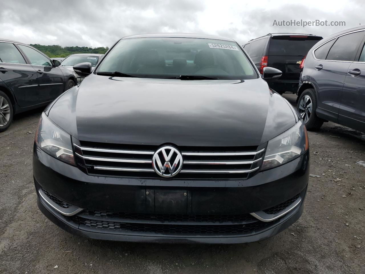 2012 Volkswagen Passat Se Black vin: 1VWBH7A36CC058004