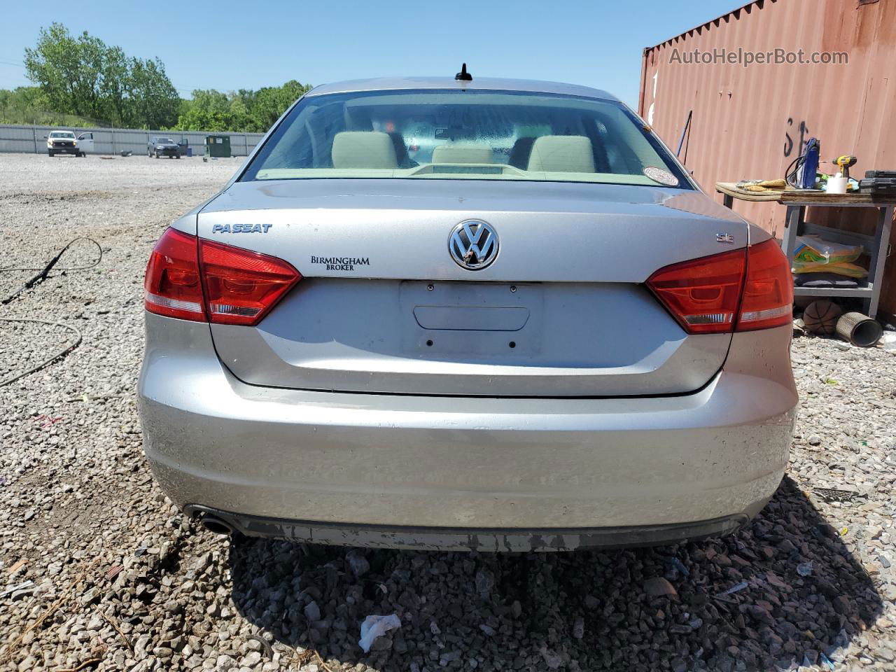 2012 Volkswagen Passat Se Silver vin: 1VWBH7A36CC098017