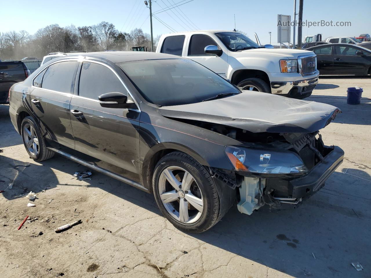 2013 Volkswagen Passat Se Black vin: 1VWBH7A36DC018507