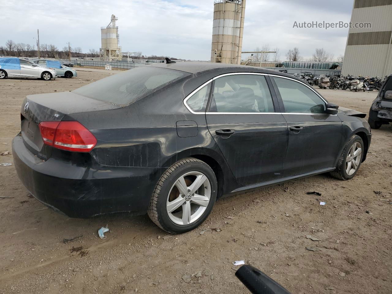 2013 Volkswagen Passat Se Черный vin: 1VWBH7A36DC060269