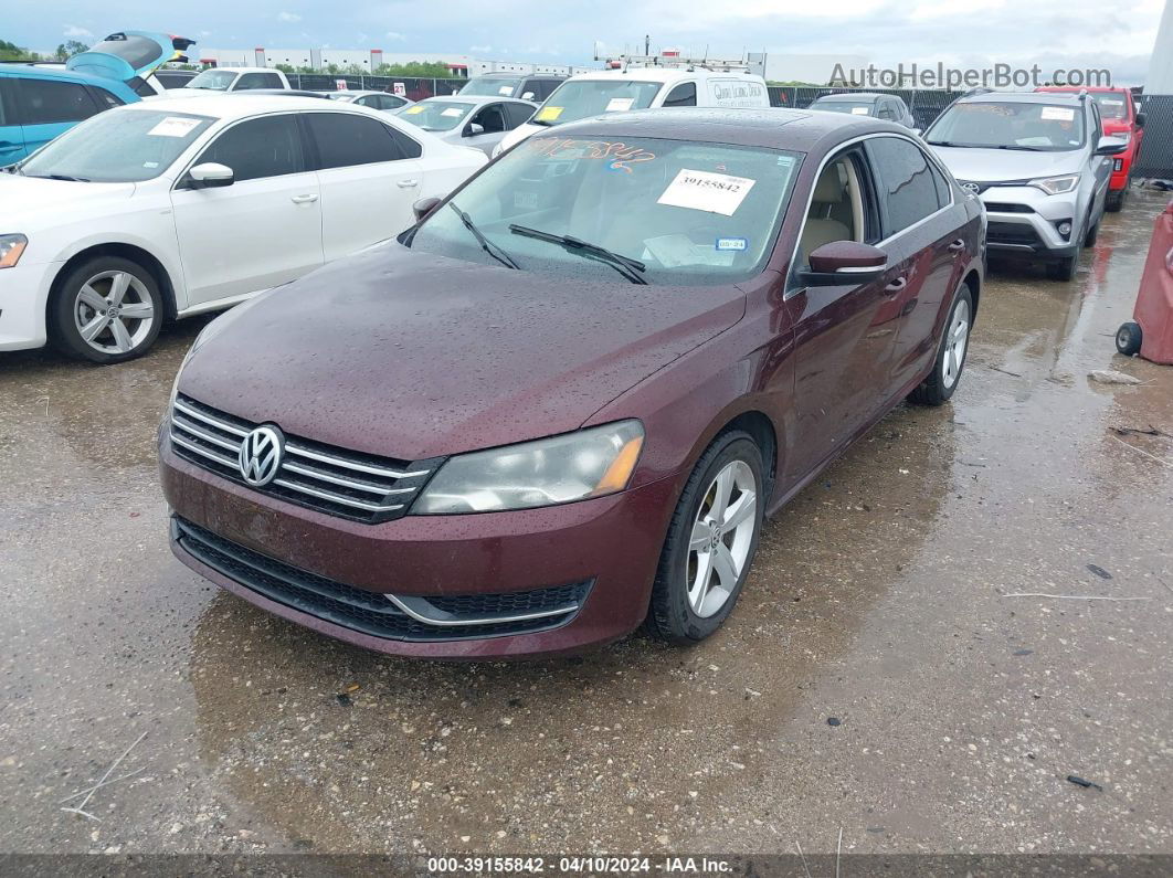 2013 Volkswagen Passat 2.5l Se Purple vin: 1VWBH7A36DC065777