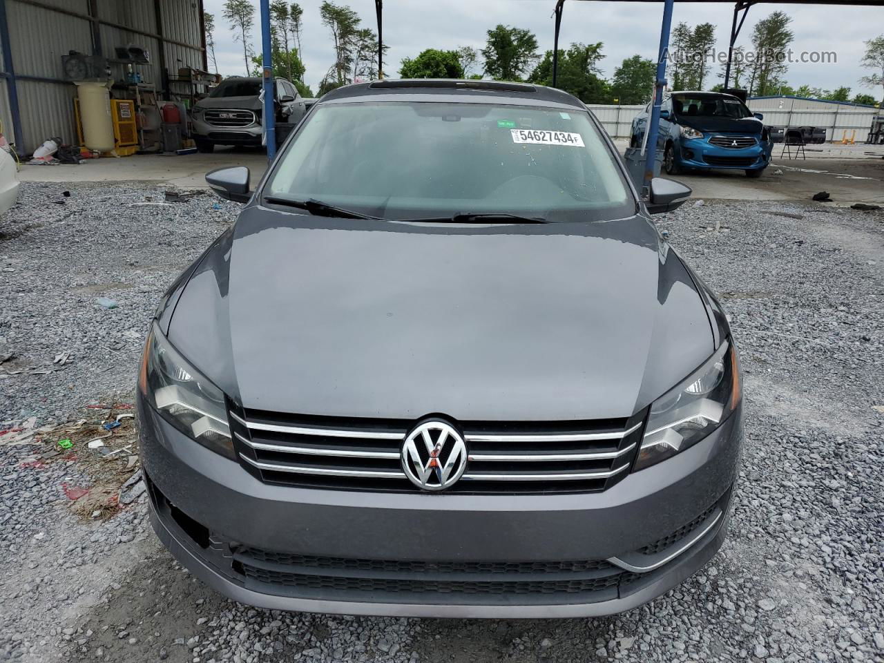 2012 Volkswagen Passat Se Gray vin: 1VWBH7A37CC049859