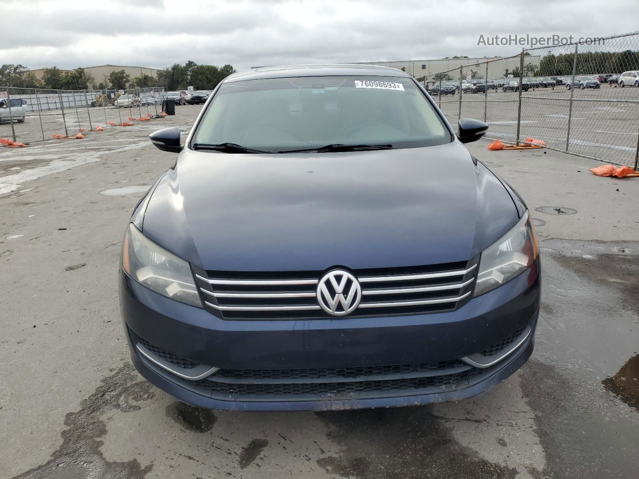 2012 Volkswagen Passat Se Blue vin: 1VWBH7A37CC065723