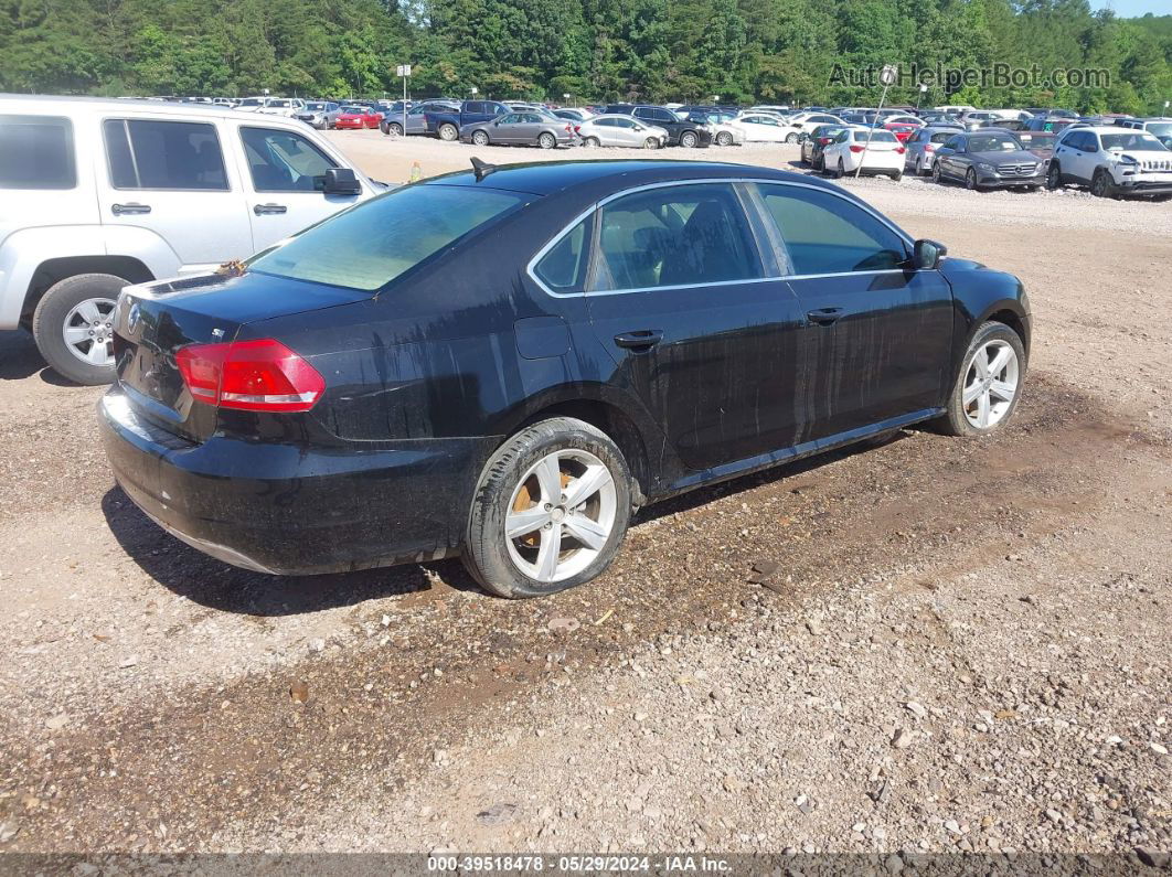 2012 Volkswagen Passat 2.5l Se Black vin: 1VWBH7A37CC109493