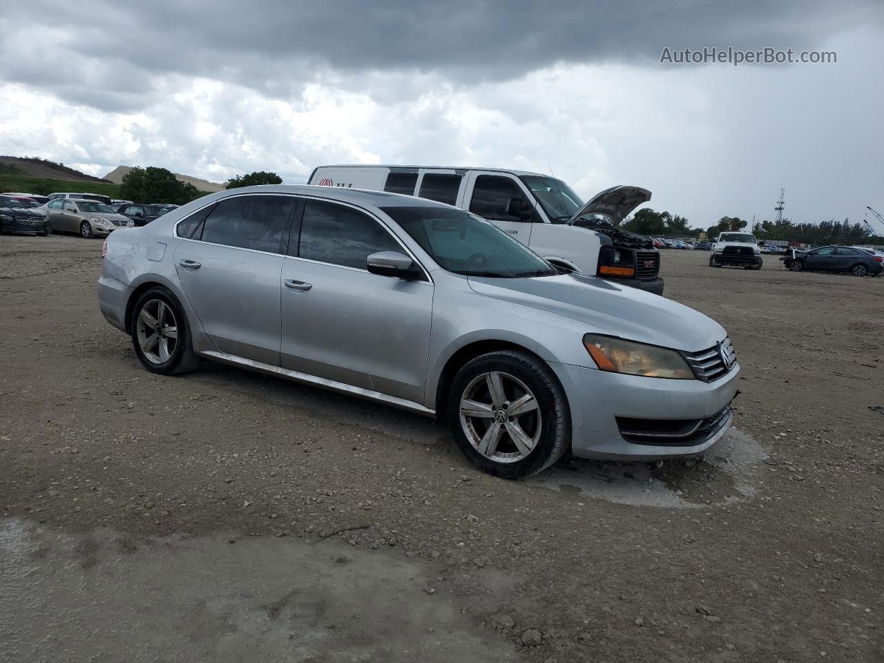 2012 Volkswagen Passat Se Silver vin: 1VWBH7A37CC109770