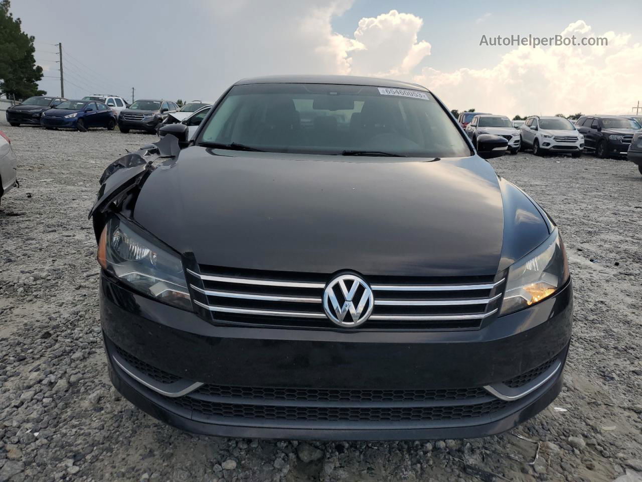 2013 Volkswagen Passat Se Black vin: 1VWBH7A37DC083141