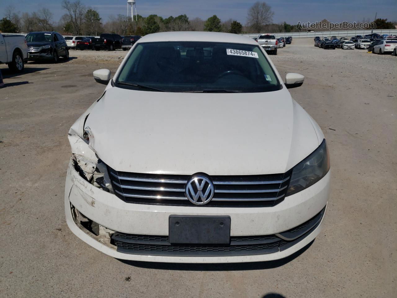 2013 Volkswagen Passat Se White vin: 1VWBH7A37DC104974