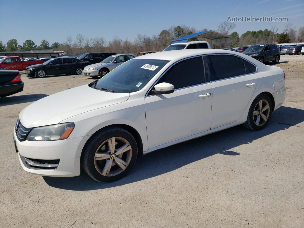 2013 Volkswagen Passat Se White vin: 1VWBH7A37DC104974