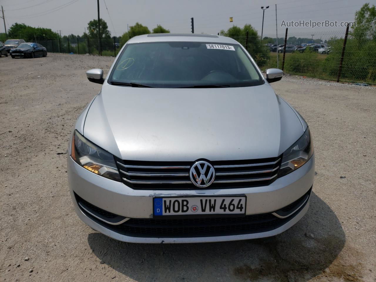 2014 Volkswagen Passat Se Silver vin: 1VWBH7A37EC014998