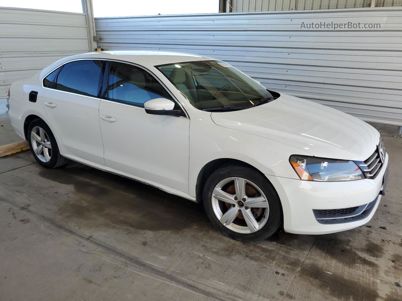 2012 Volkswagen Passat Se White vin: 1VWBH7A38CC076410