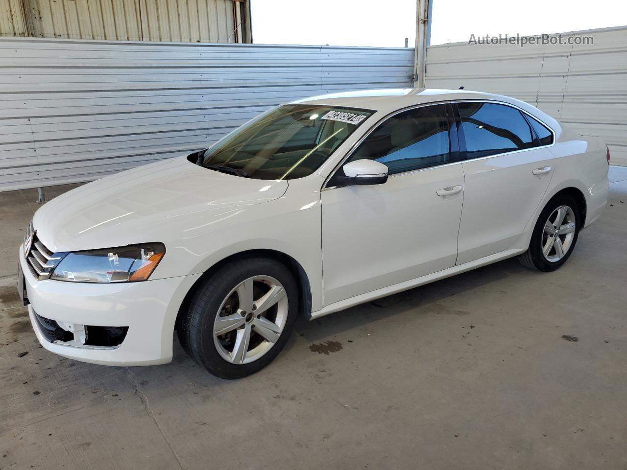 2012 Volkswagen Passat Se White vin: 1VWBH7A38CC076410