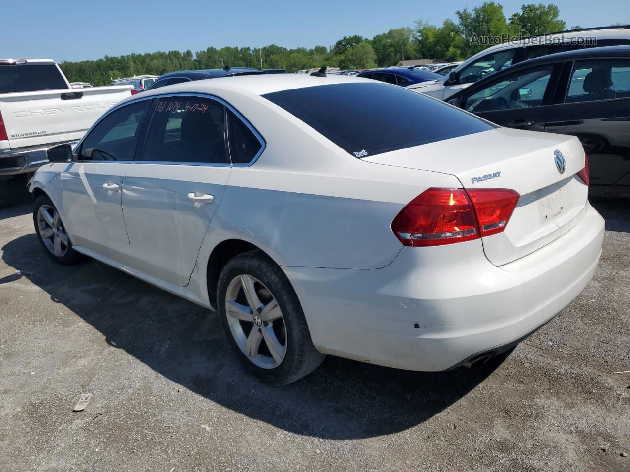 2012 Volkswagen Passat Se White vin: 1VWBH7A38CC079789