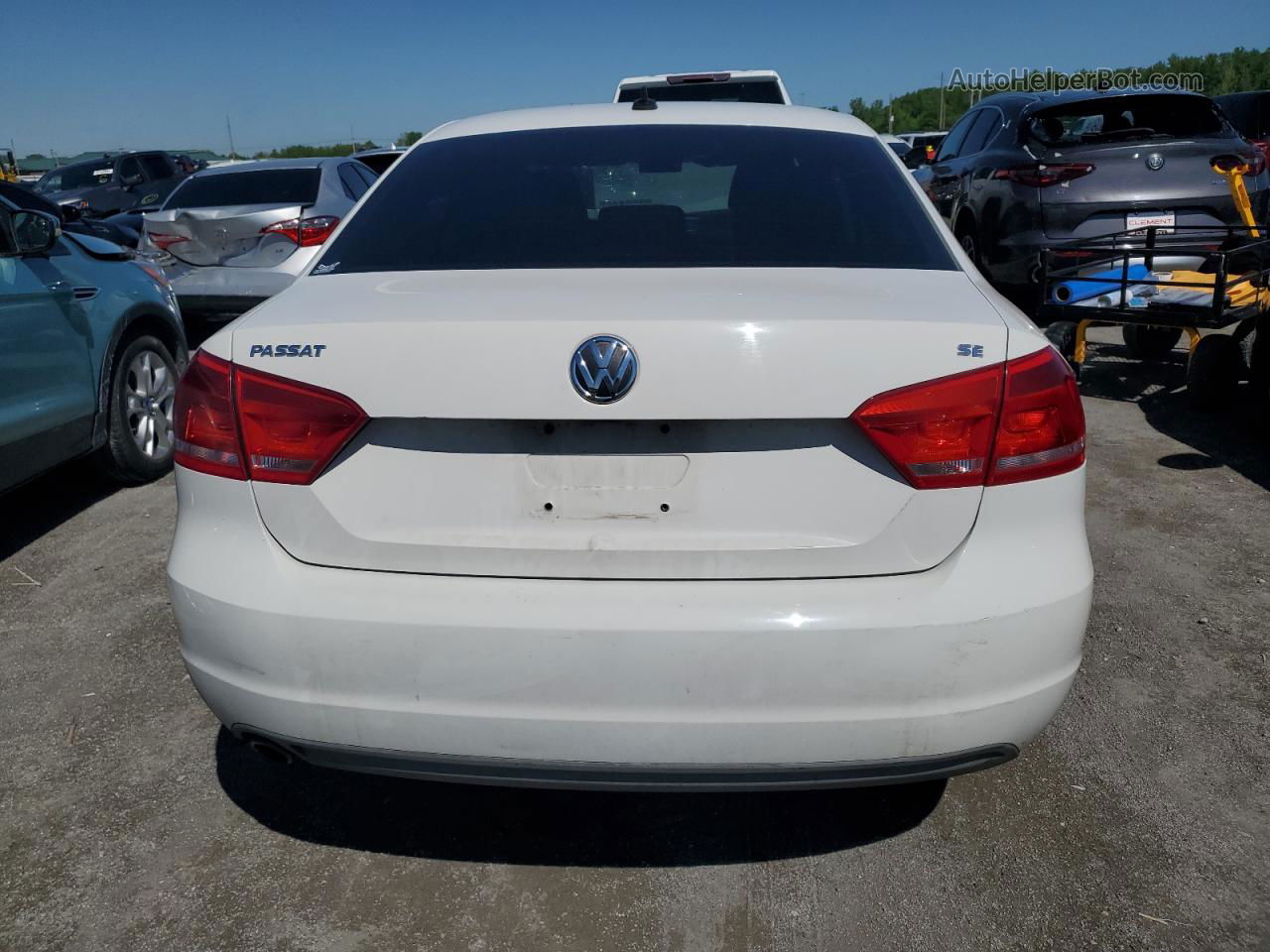 2012 Volkswagen Passat Se White vin: 1VWBH7A38CC079789