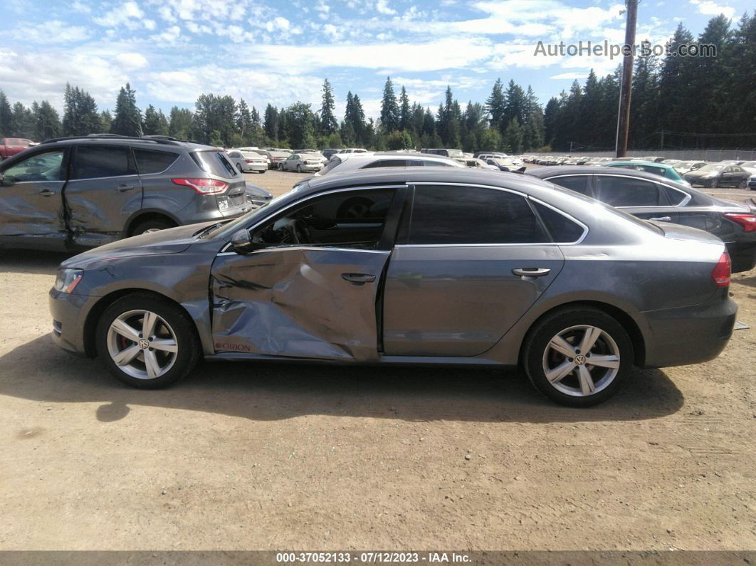 2012 Volkswagen Passat Se W/sunroof & Nav Gray vin: 1VWBH7A38CC102617