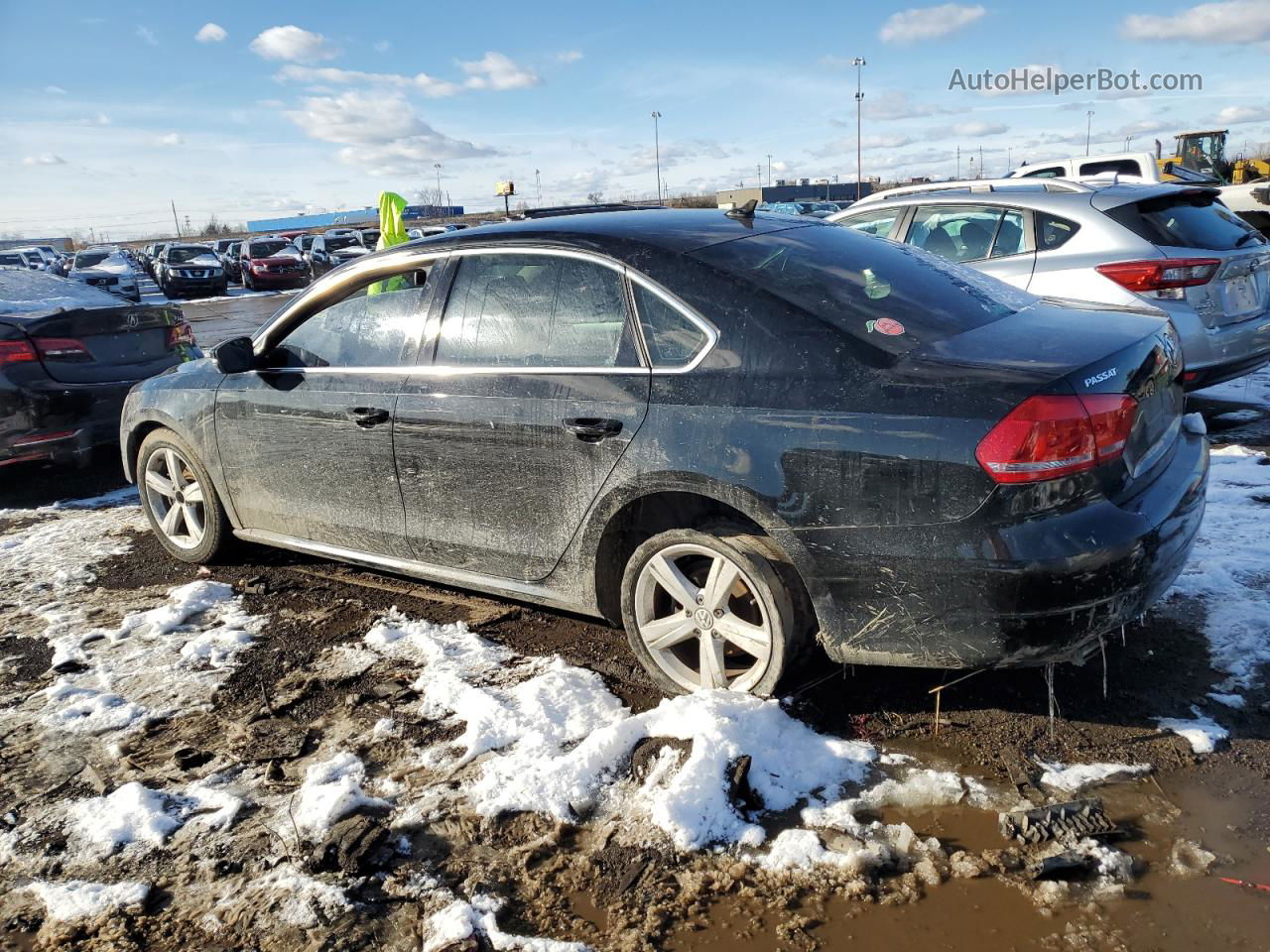 2013 Volkswagen Passat Se Black vin: 1VWBH7A38DC014958