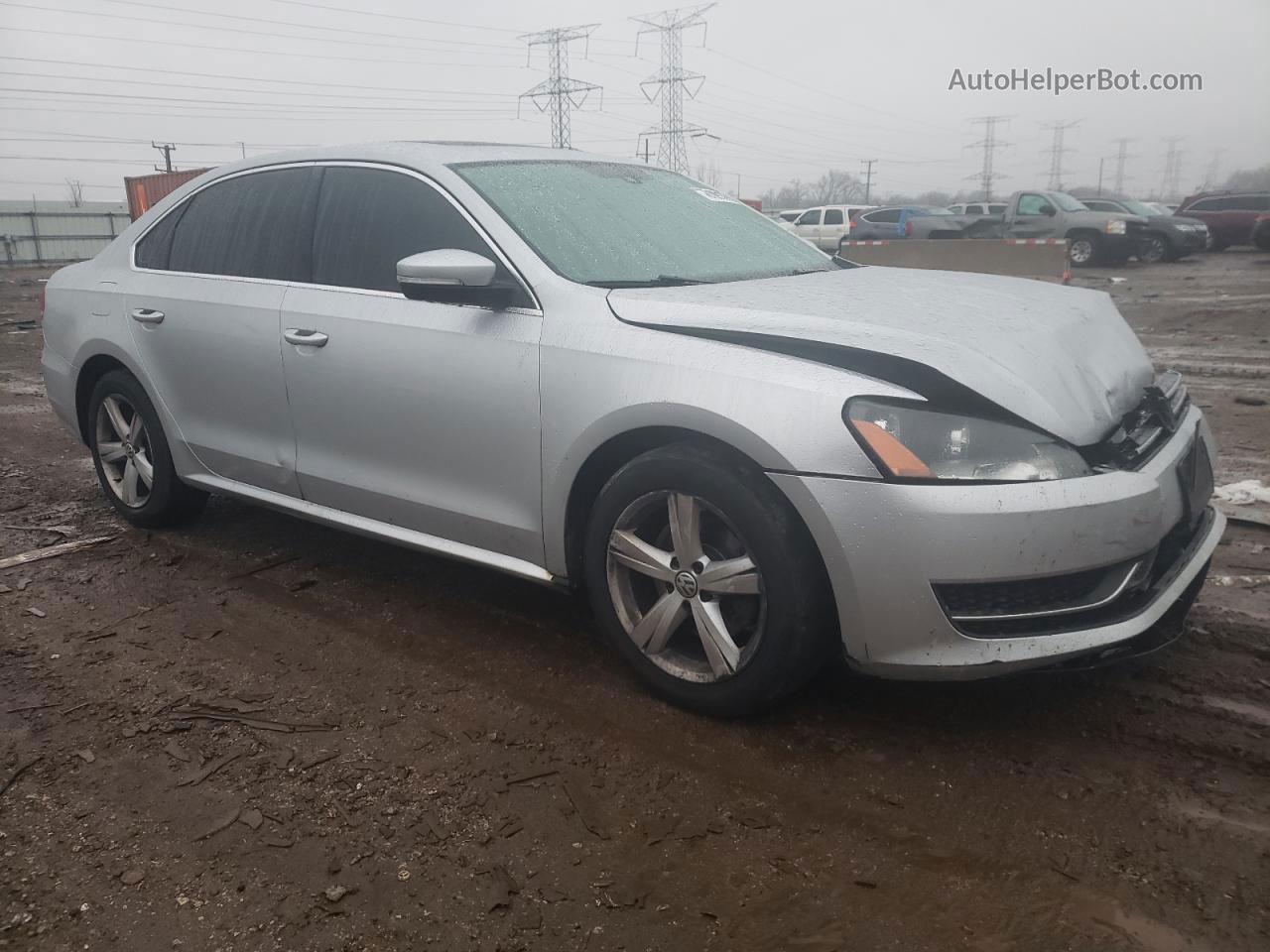 2013 Volkswagen Passat Se Silver vin: 1VWBH7A38DC015334