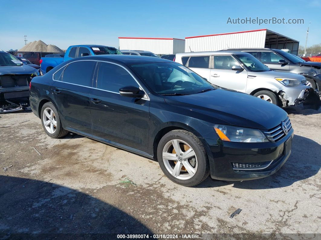 2013 Volkswagen Passat 2.5l Se Black vin: 1VWBH7A38DC053680