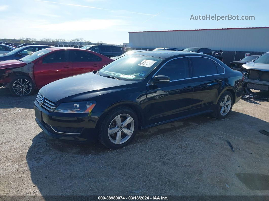 2013 Volkswagen Passat 2.5l Se Black vin: 1VWBH7A38DC053680