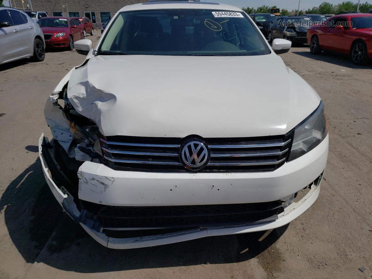 2013 Volkswagen Passat Se White vin: 1VWBH7A38DC131150