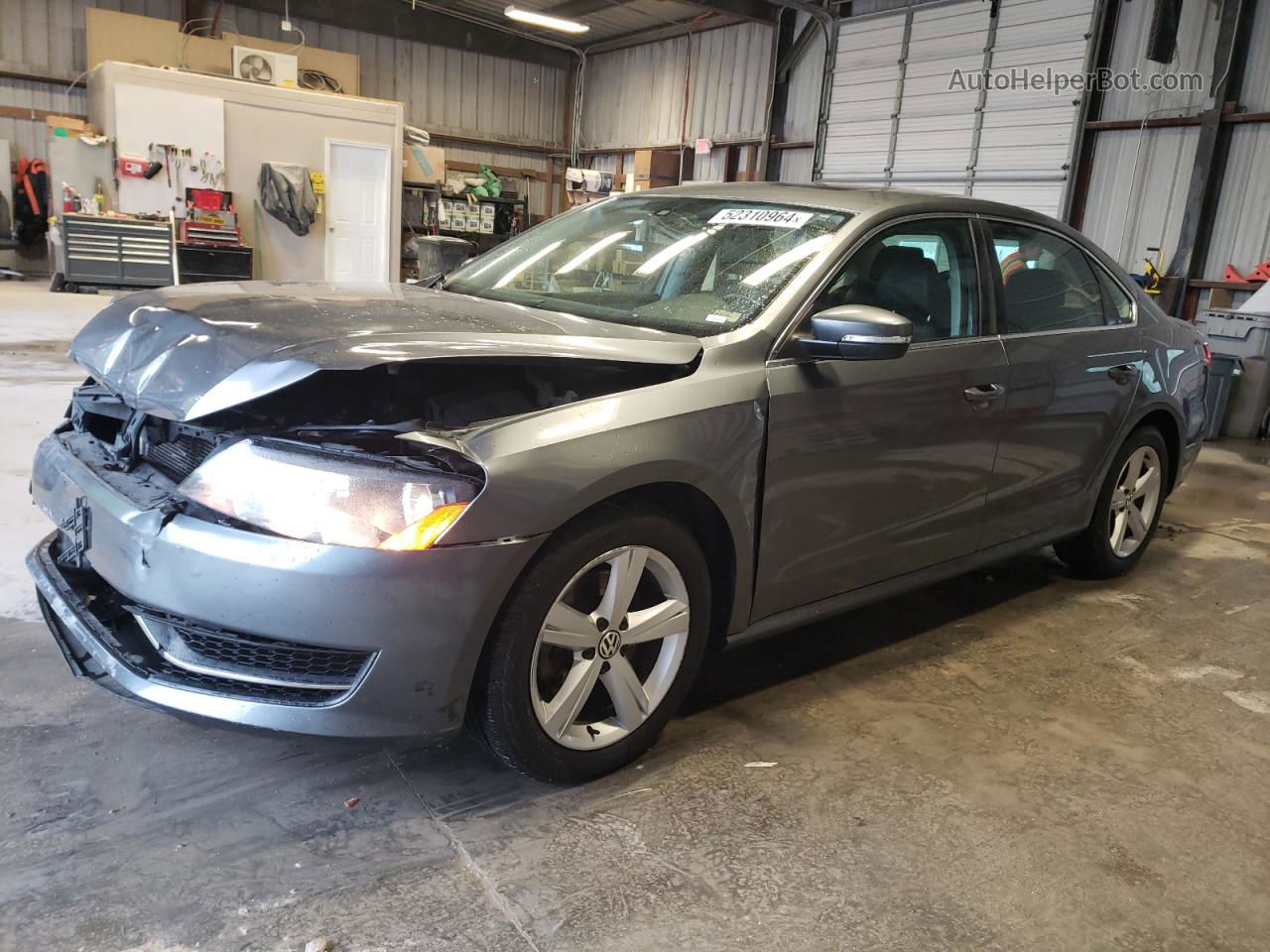 2013 Volkswagen Passat Se Gray vin: 1VWBH7A38DC132489