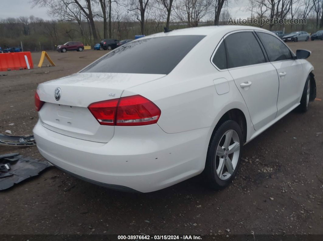 2012 Volkswagen Passat 2.5l Se White vin: 1VWBH7A39CC023442