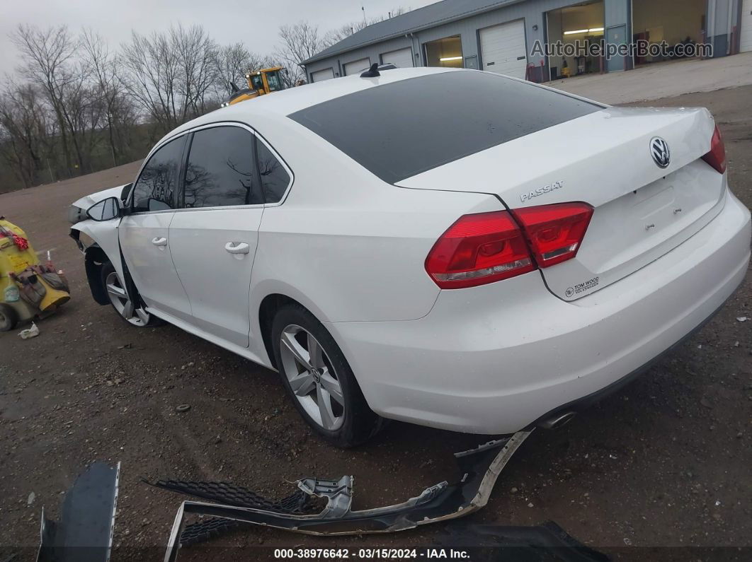 2012 Volkswagen Passat 2.5l Se White vin: 1VWBH7A39CC023442