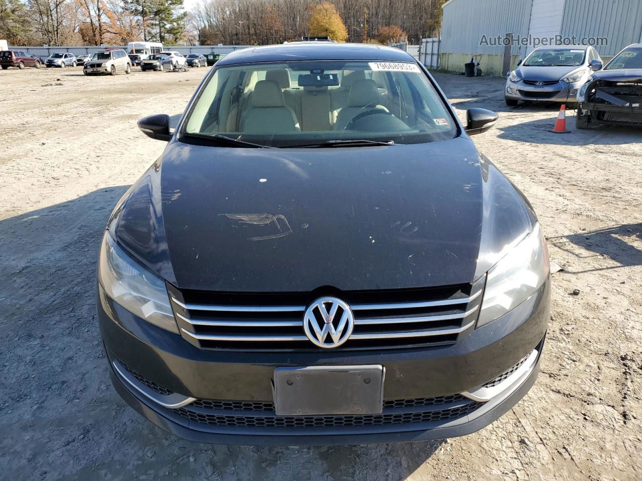 2012 Volkswagen Passat Se Черный vin: 1VWBH7A39CC028219