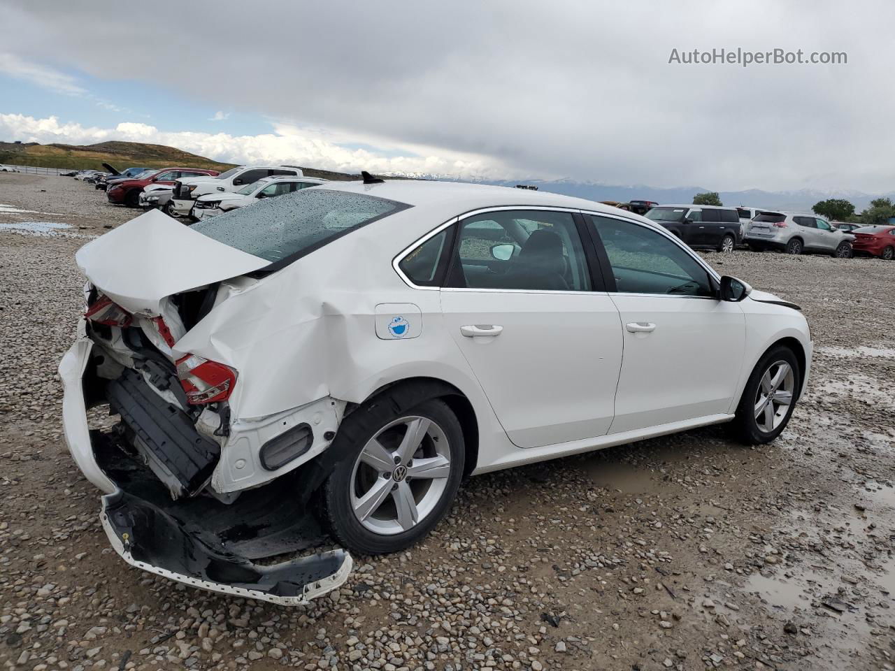 2012 Volkswagen Passat Se White vin: 1VWBH7A39CC097721