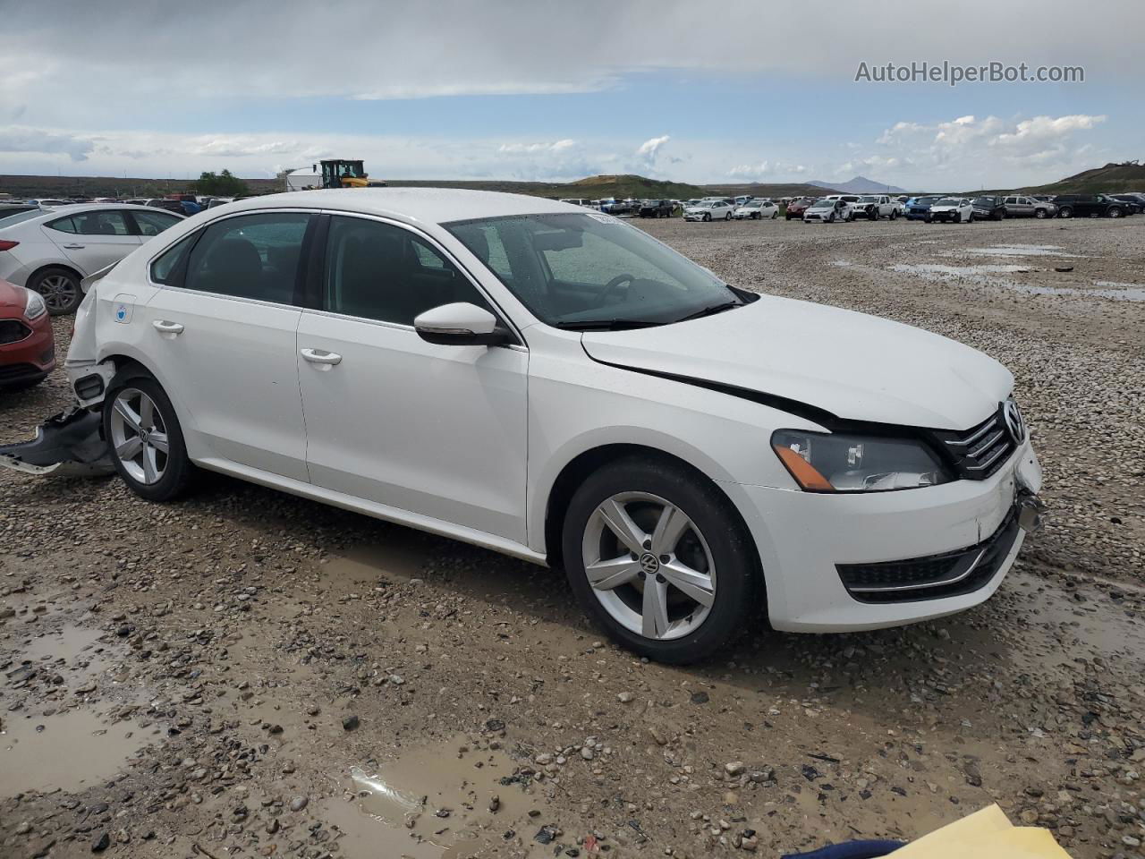 2012 Volkswagen Passat Se White vin: 1VWBH7A39CC097721