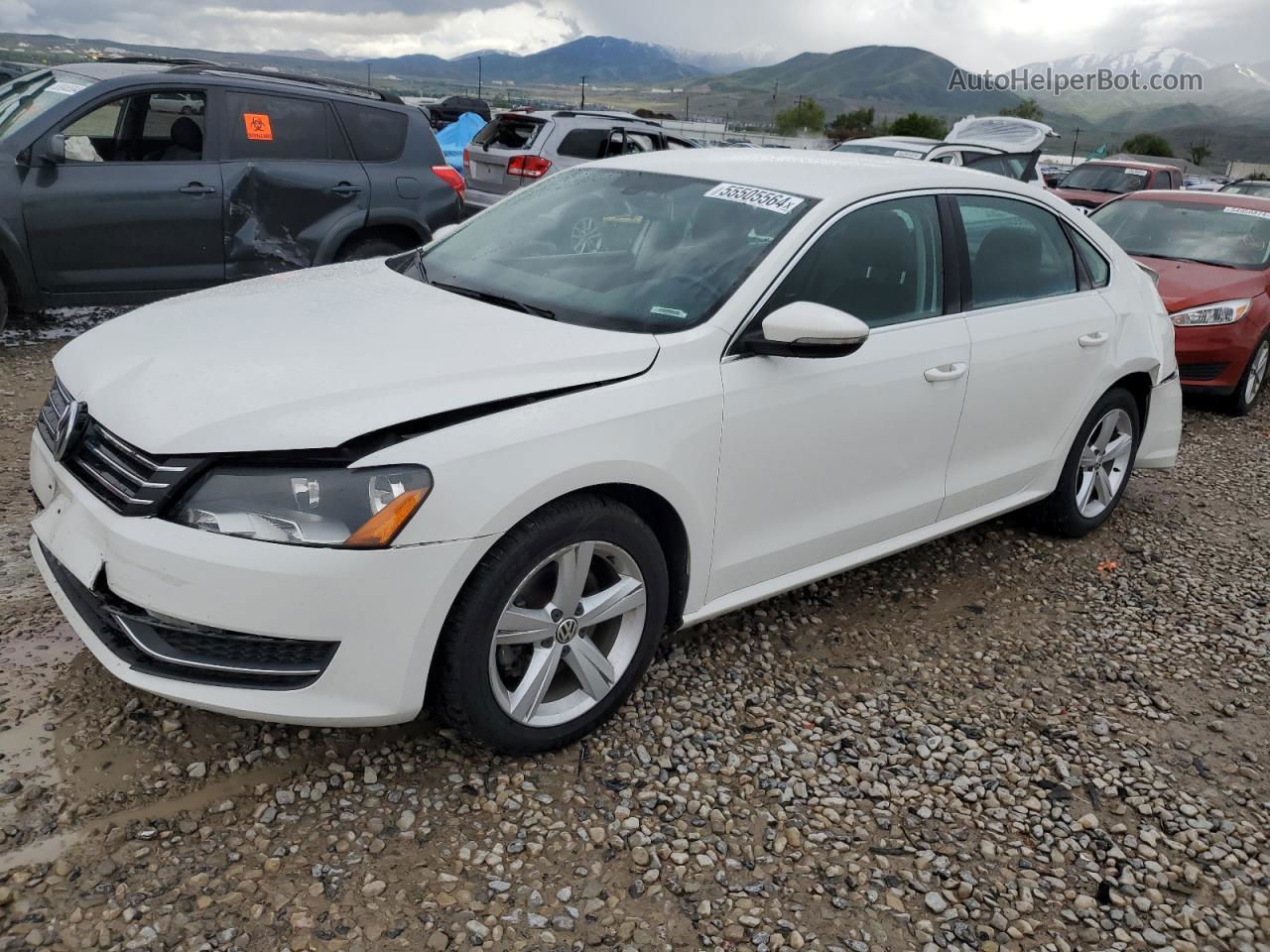 2012 Volkswagen Passat Se White vin: 1VWBH7A39CC097721