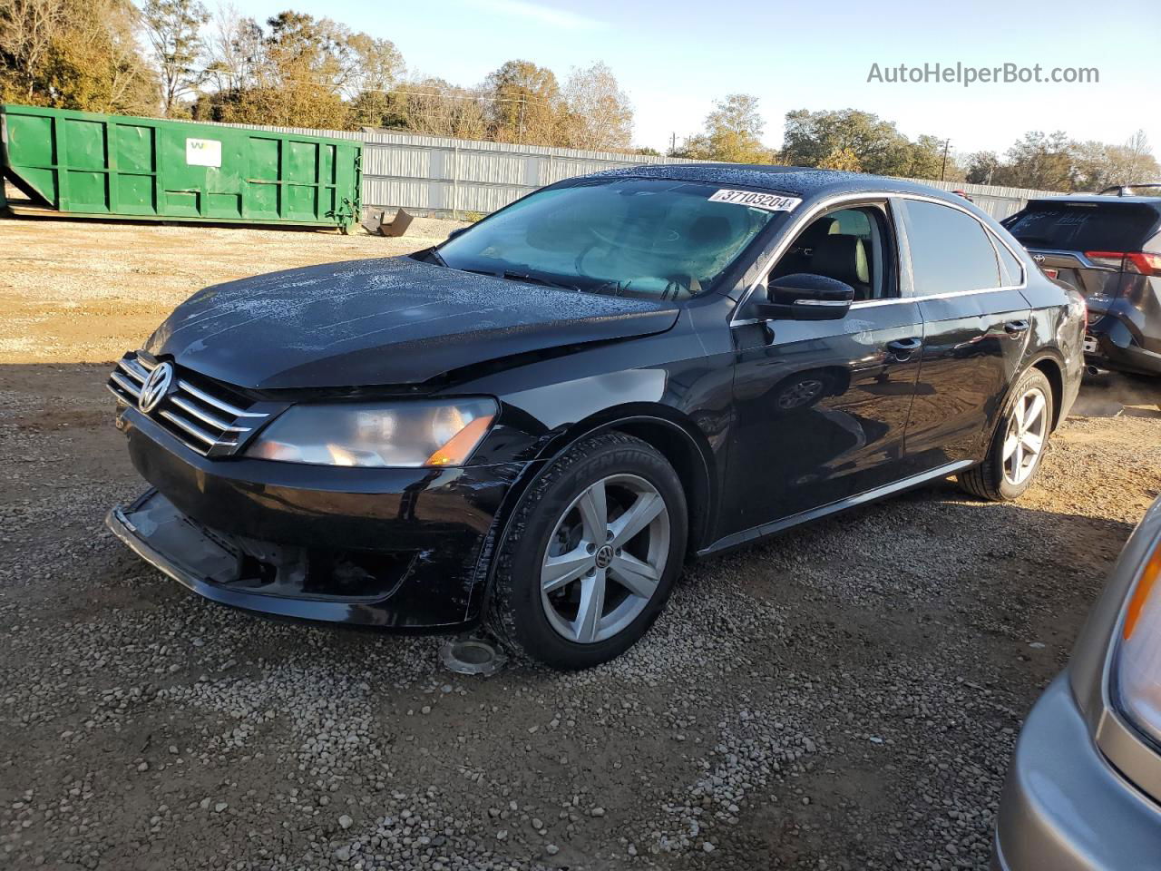 2013 Volkswagen Passat Se Black vin: 1VWBH7A39DC052571