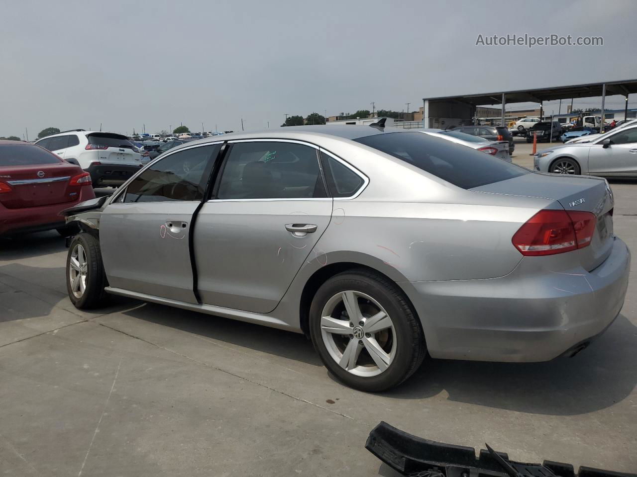 2013 Volkswagen Passat Se Silver vin: 1VWBH7A39DC070553