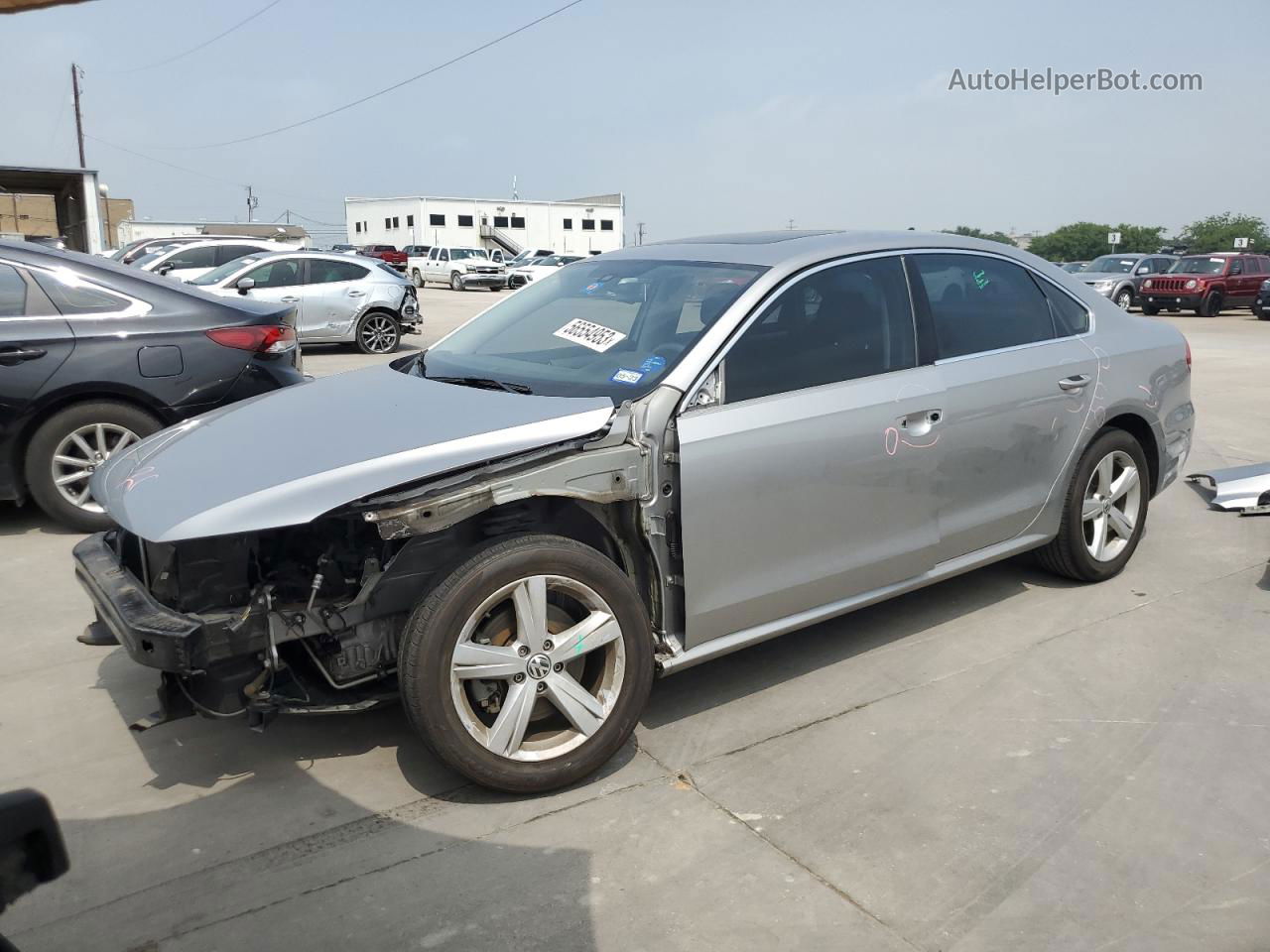 2013 Volkswagen Passat Se Silver vin: 1VWBH7A39DC070553