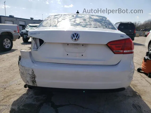 2013 Volkswagen Passat Se White vin: 1VWBH7A39DC090320