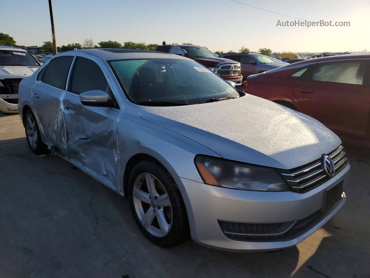 2013 Volkswagen Passat Se Silver vin: 1VWBH7A39DC122778