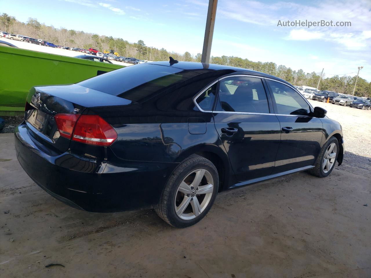 2013 Volkswagen Passat Se Black vin: 1VWBH7A39DC125342