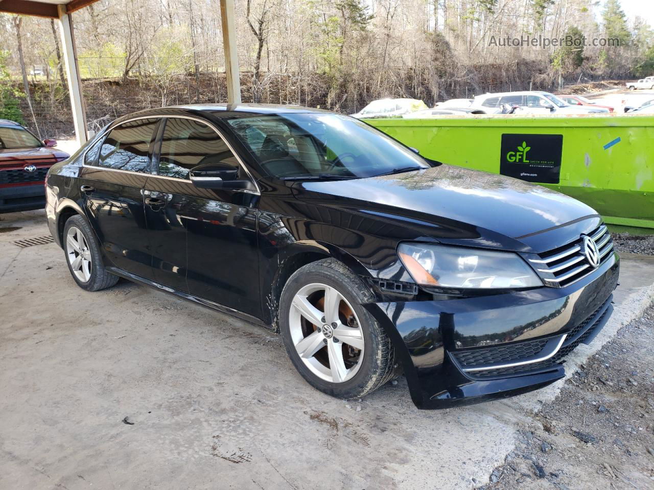 2013 Volkswagen Passat Se Black vin: 1VWBH7A39DC125342