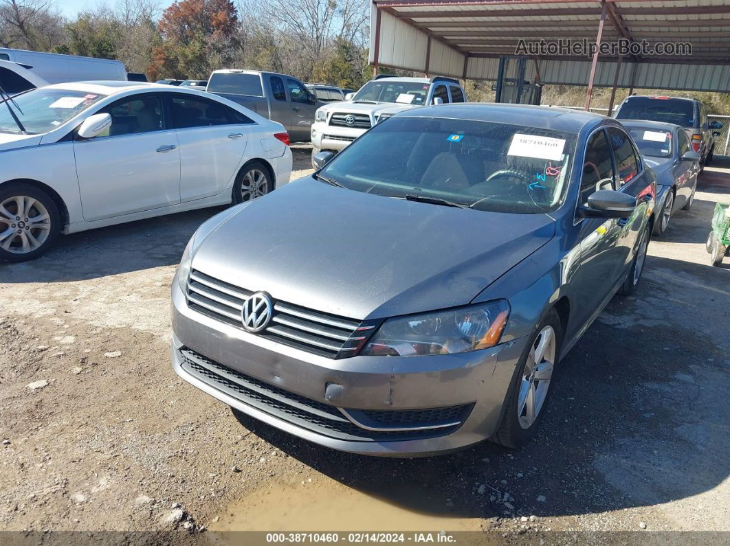 2013 Volkswagen Passat 2.5l Se Gray vin: 1VWBH7A39DC134106