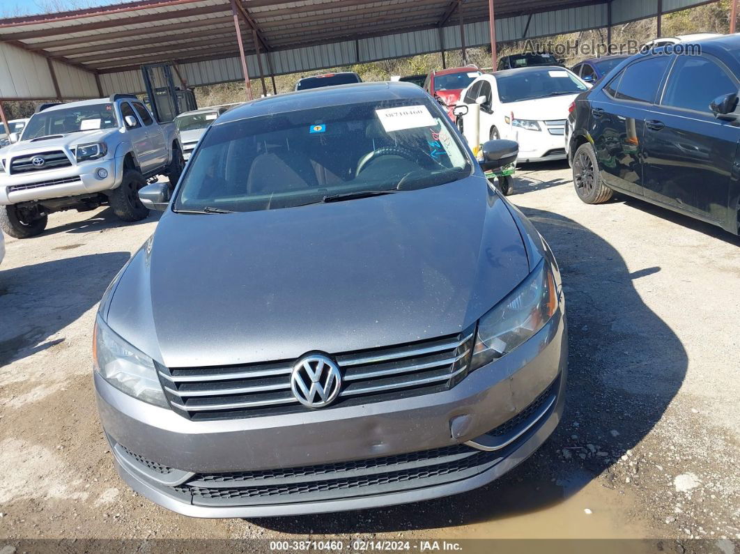 2013 Volkswagen Passat 2.5l Se Gray vin: 1VWBH7A39DC134106