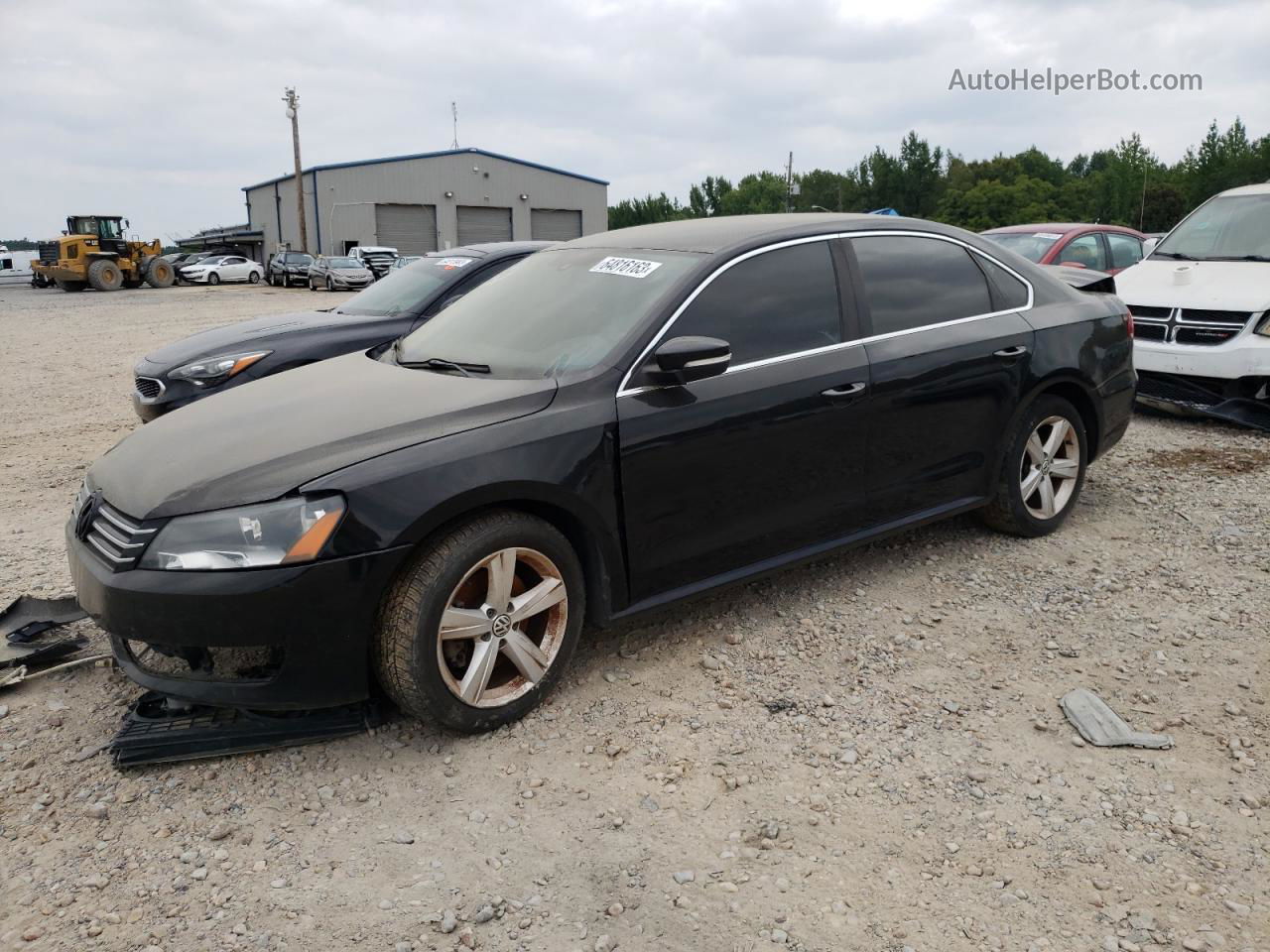 2013 Volkswagen Passat Se Black vin: 1VWBH7A39DC135224