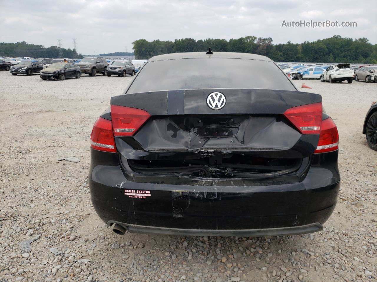 2013 Volkswagen Passat Se Black vin: 1VWBH7A39DC135224