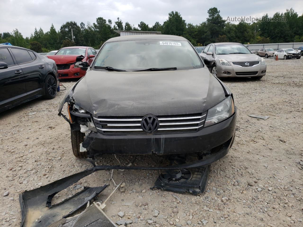 2013 Volkswagen Passat Se Black vin: 1VWBH7A39DC135224