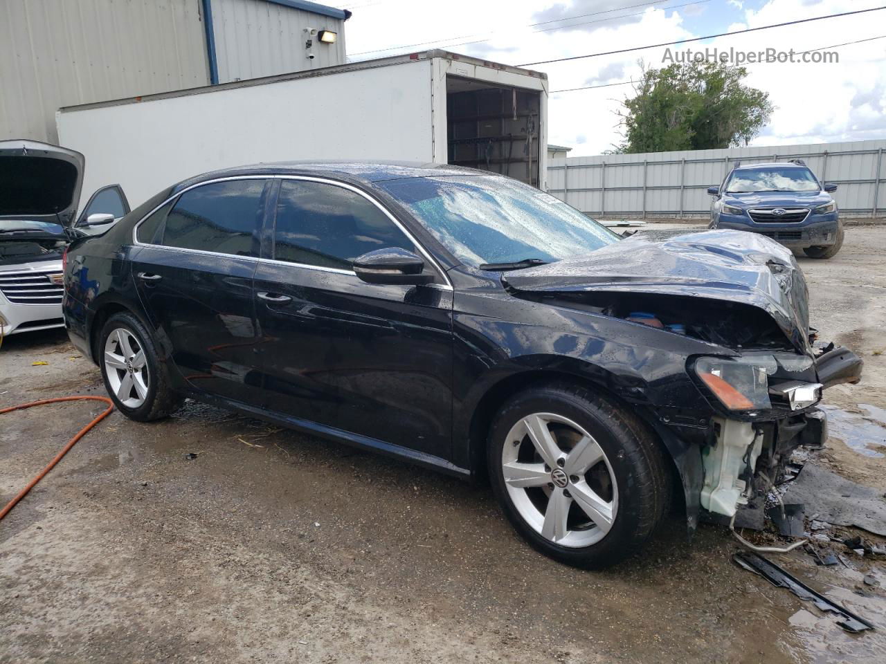 2012 Volkswagen Passat Se Black vin: 1VWBH7A3XCC019111