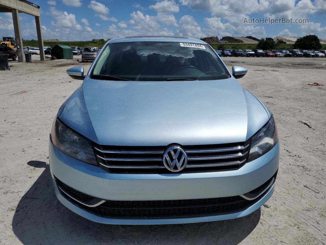 2012 Volkswagen Passat Se Blue vin: 1VWBH7A3XCC050178