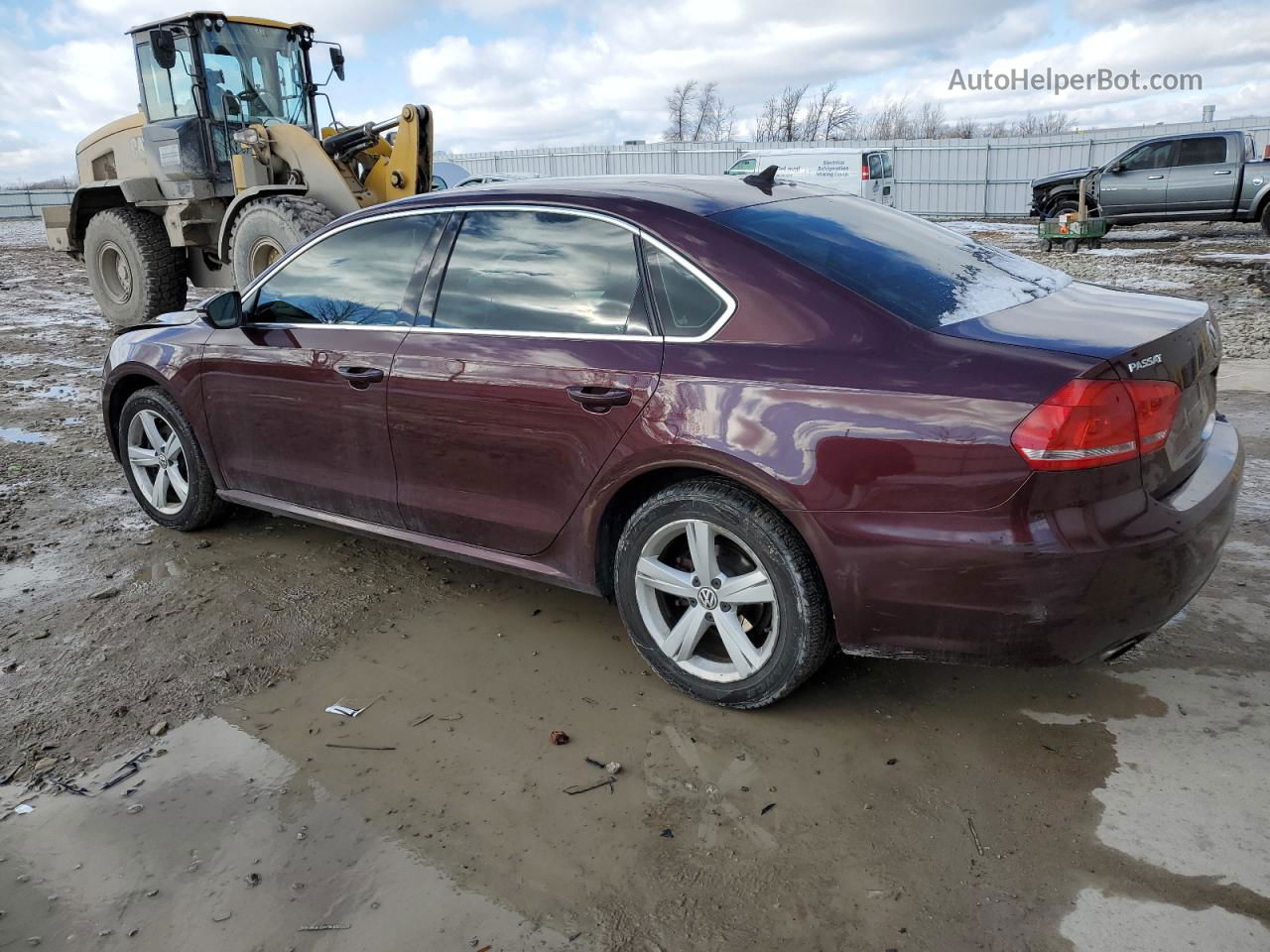 2012 Volkswagen Passat Se Maroon vin: 1VWBH7A3XCC067322